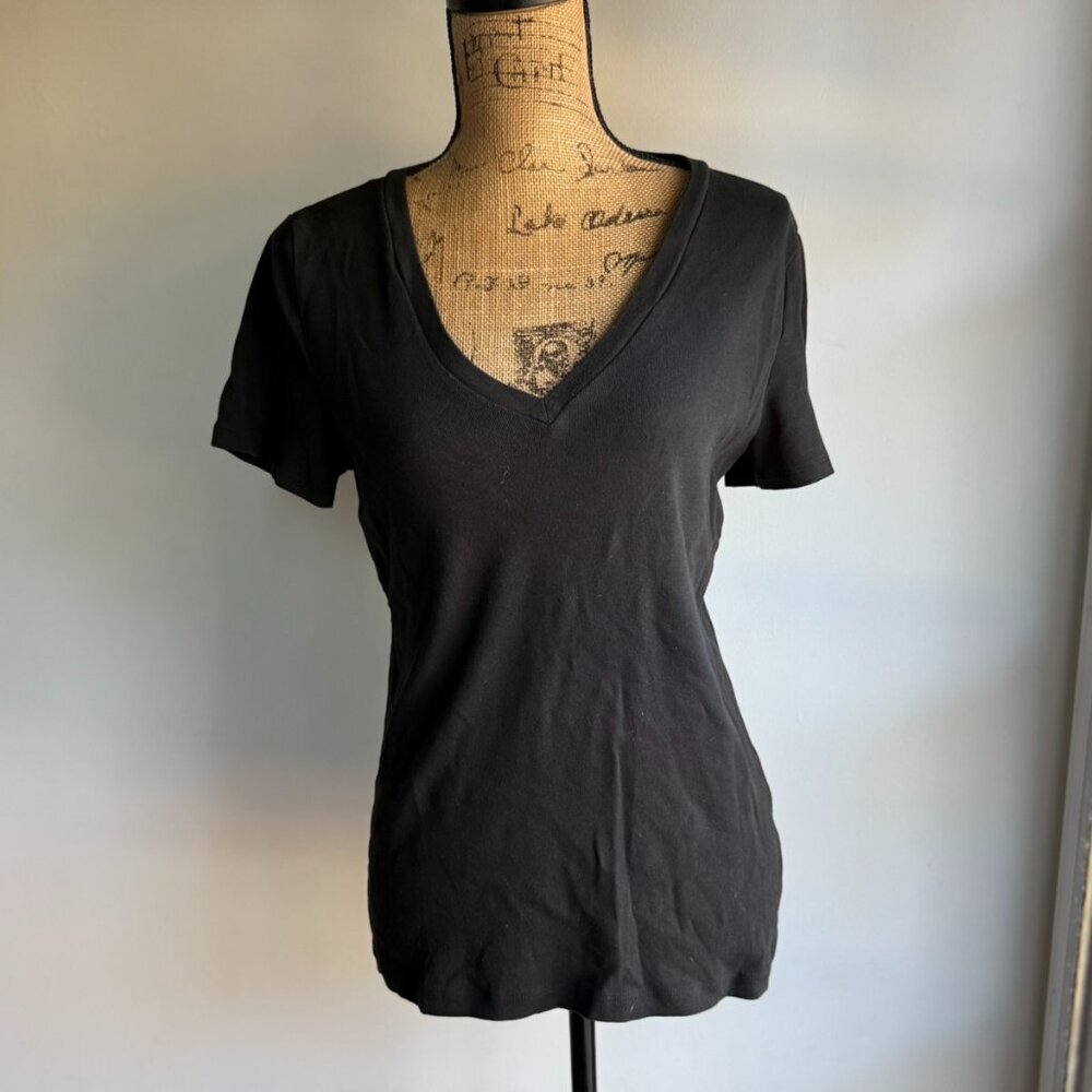 J. Crew – Black V-Neck Tee – Size L​